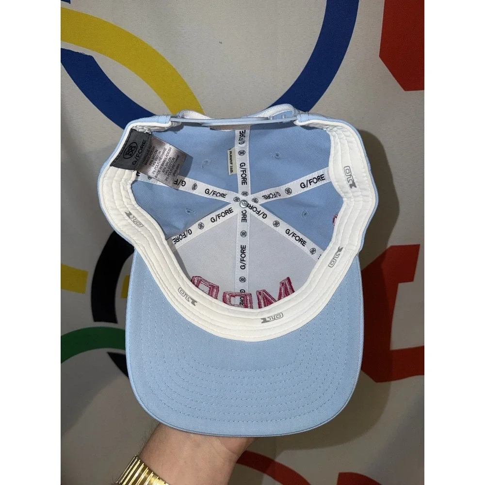 MPB Breast Cancer Golf G Fore Snapback Hat Flexfit 110 Blue Pink